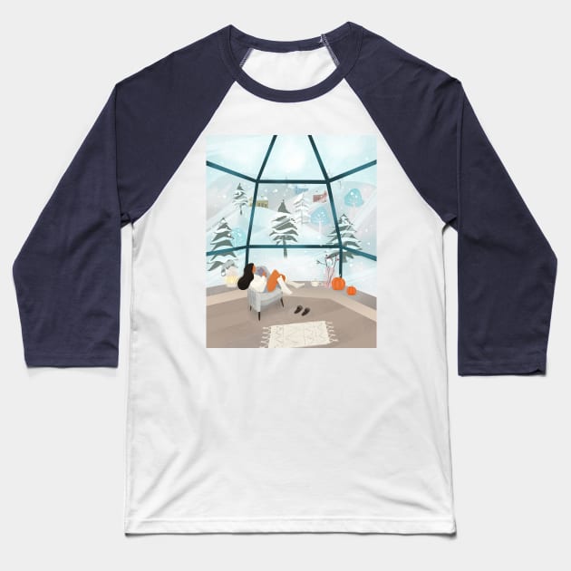 Winter wonderland Baseball T-Shirt by Petras